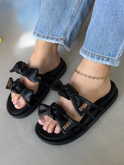 Sandalias Velvet Bow