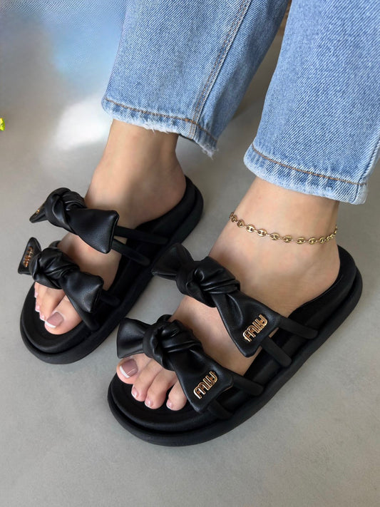 Sandalias Velvet Bow
