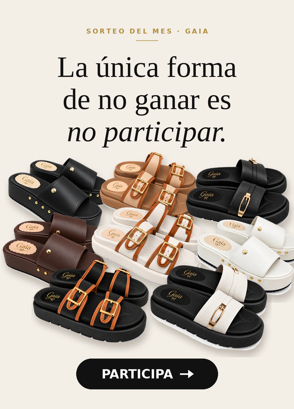 Sorteo mensual Gaia Calzado
